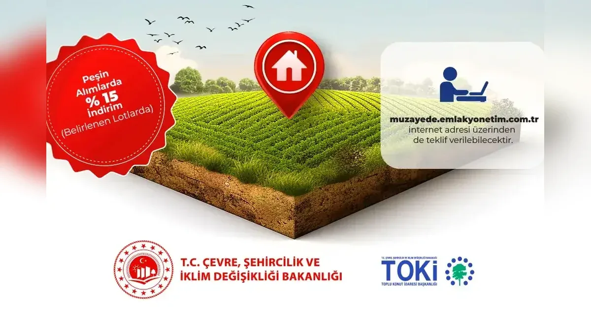 TOKİ arsaları açık artırmaya sunuluyor