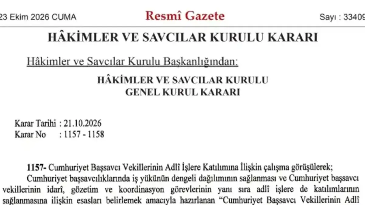 Başsavcı vekilleri adli işlere katılacak yeni düzenleme - Detay Görsel 1