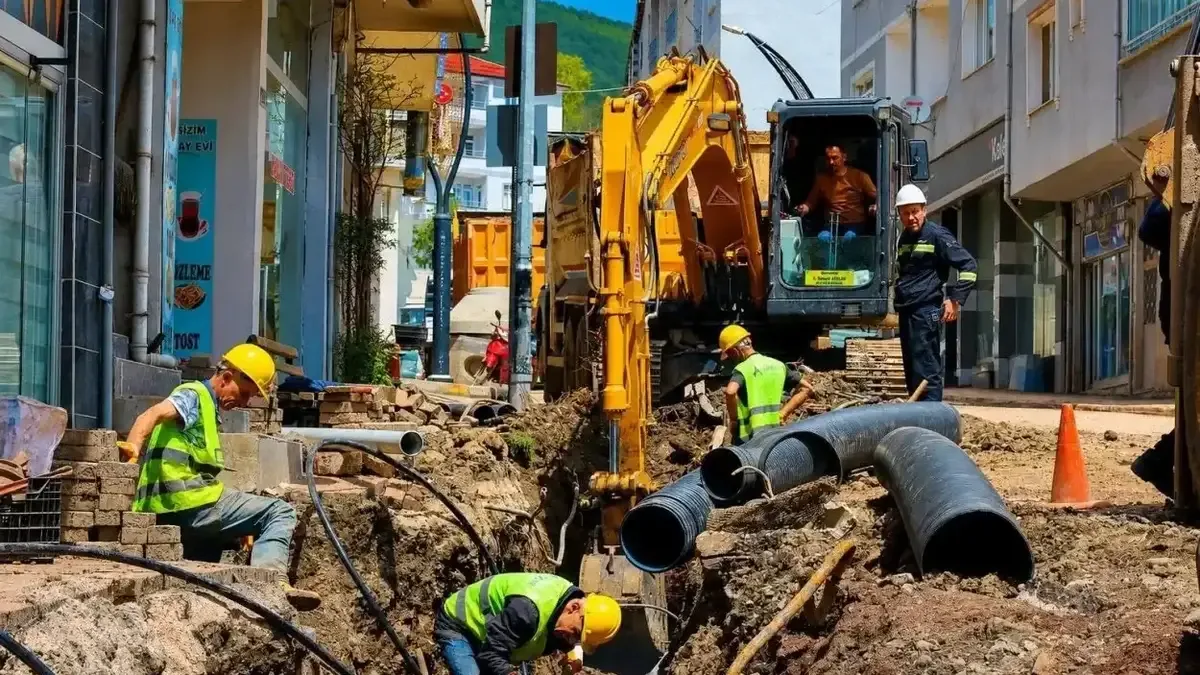 Ordu'da altyapı çalışmaları devam ediyor.