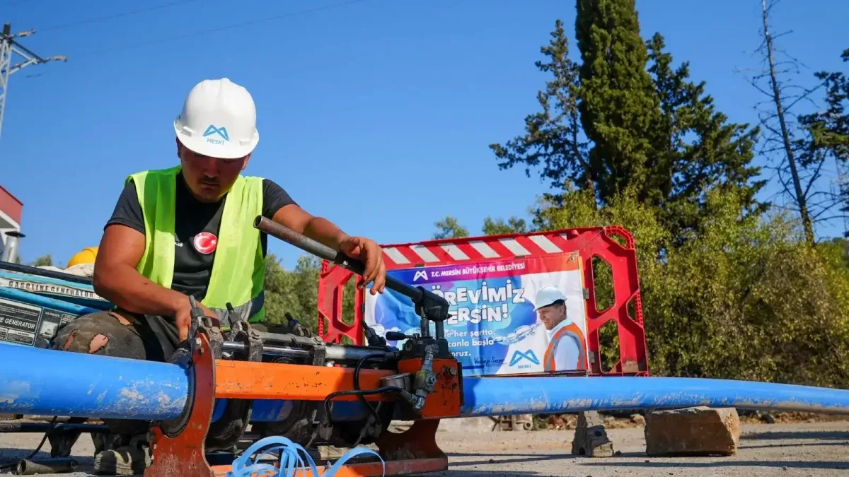 Mersin aydıncık'ta su hattı yenilemesi tamamlandı