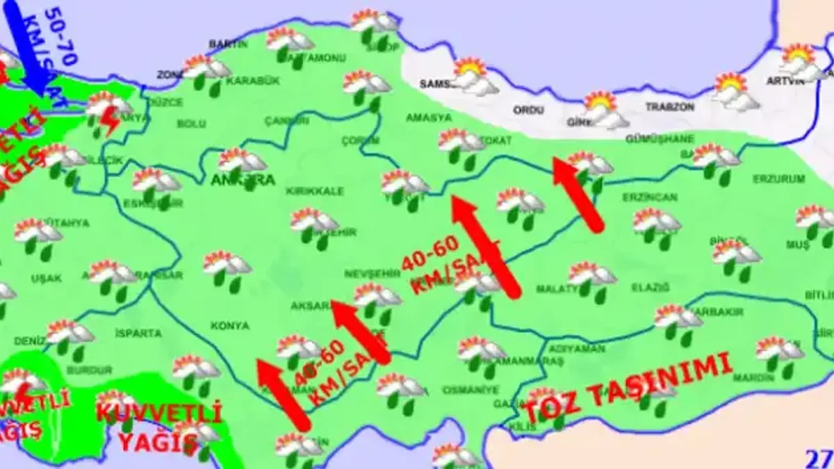 Meteoroloji'den birçok il için kuvvetli yağış ve fırtına uyarısı - Detay Görsel 2