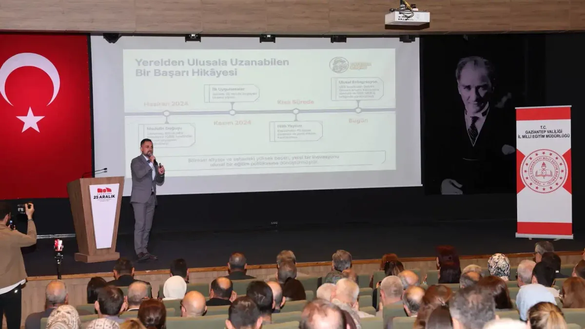 Gaziantep'te yetenek taraması yapılan çocuklar