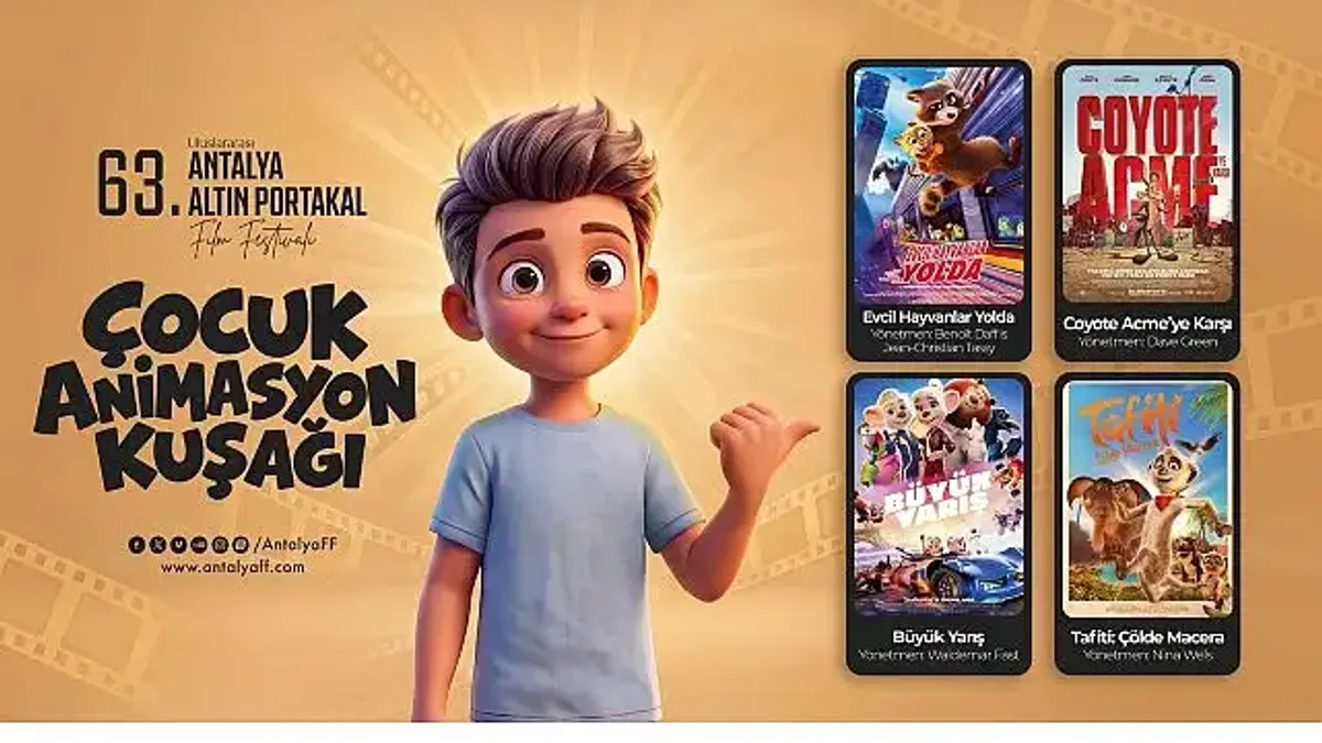 Antalya Altın Portakal Film Festivali'nde çocuklar için özel film kuşağı.
