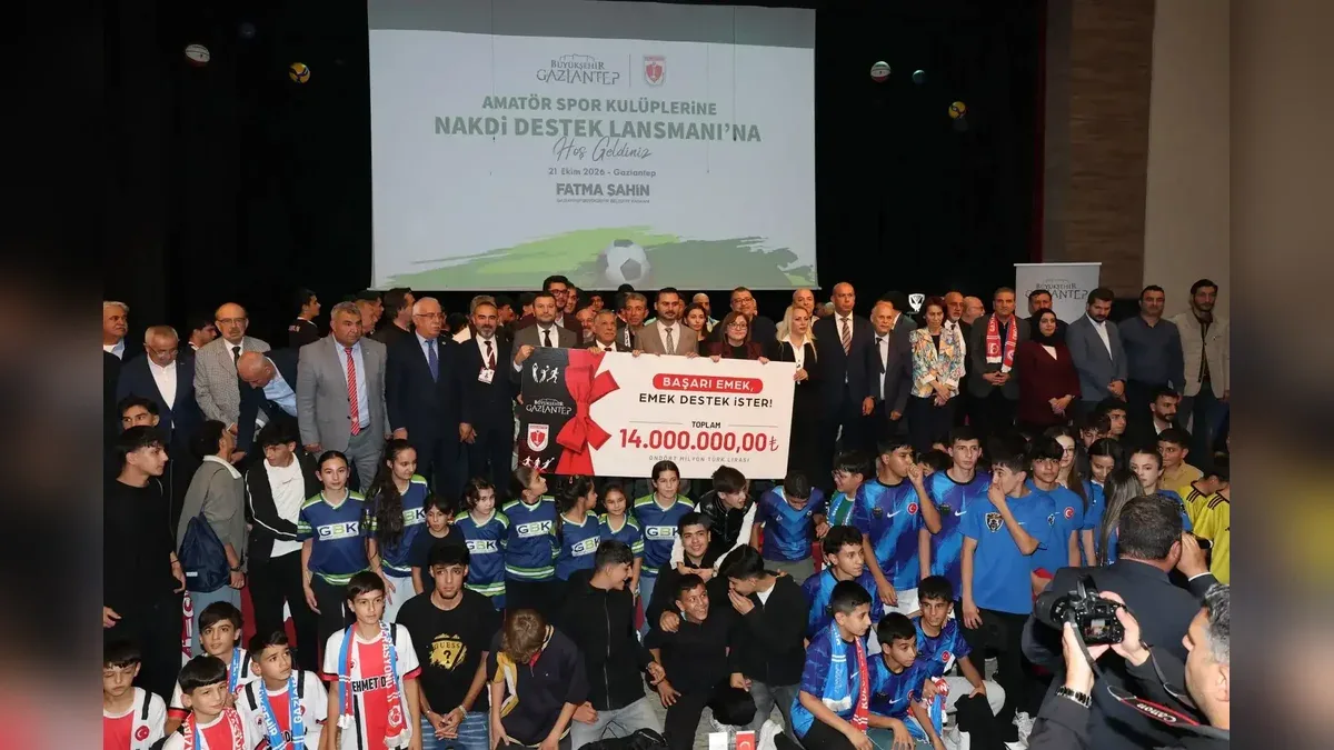 Gaziantep'te amatör spor kulüplerine destek etkinliği