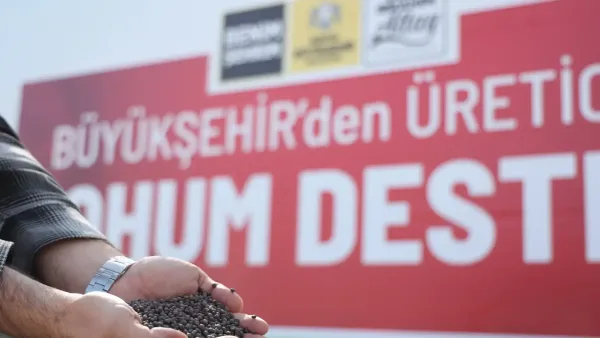 Konya Büyükşehir Belediyesi, üreticilere Macar Fiği tohumu desteği veriyor.