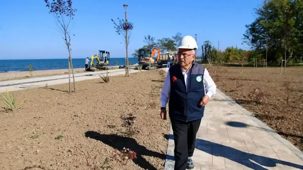 Ordu Gülyalı Turnasuyu Kordon Park 2. etap çalışmaları hızla devam ediyor.