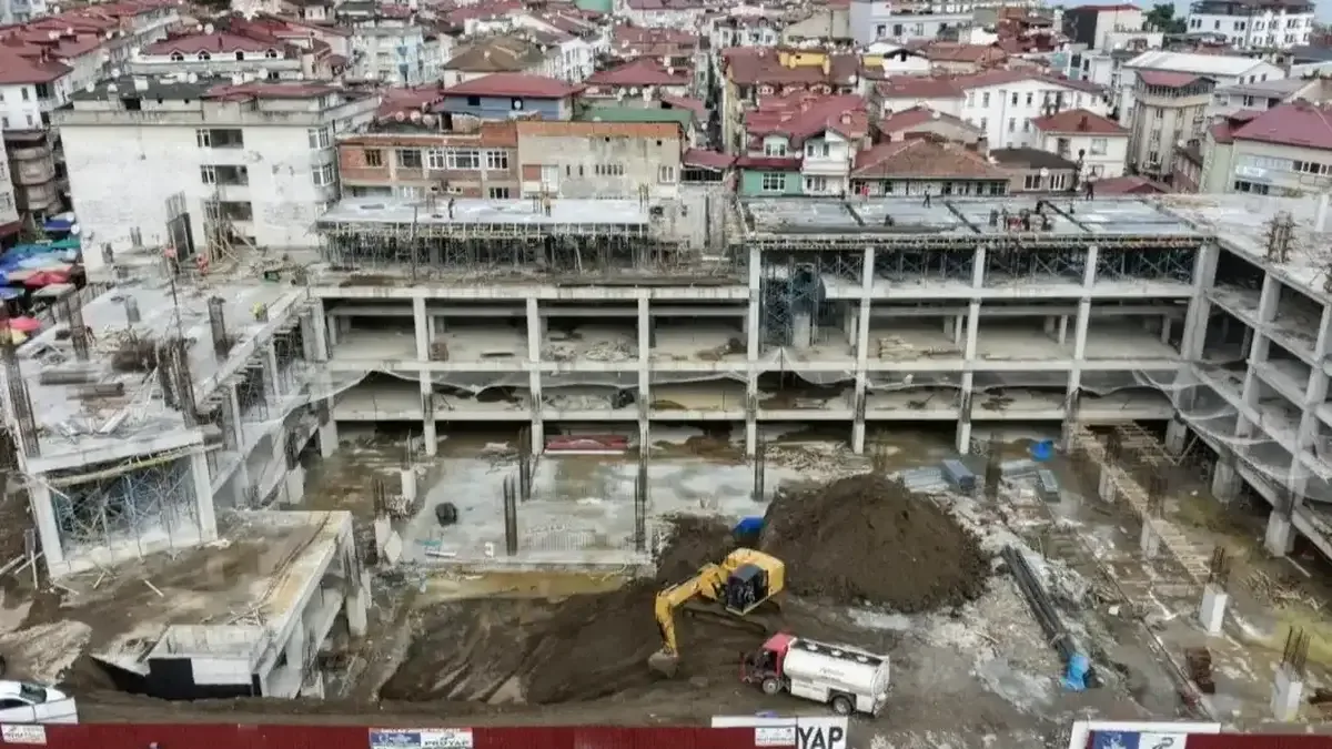 Millet Düzü Projesi'nin inşaat alanından bir görüntü.