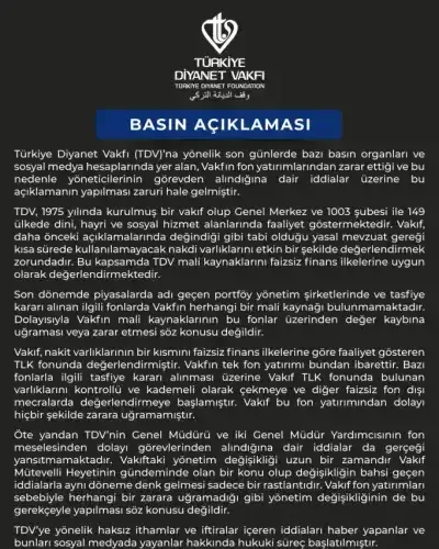 Diyanet Vakfı, zarar iddialarını yalanladı - Detay Görsel 1