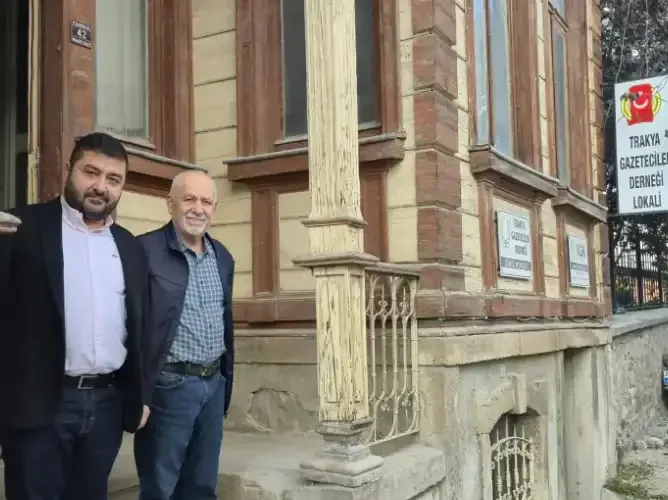 CHP Edirne Milletvekili Ahmet Baran Yazgan, Trakya Gazeteciler Derneği'ni ziyaret etti. - Fotoğraf 1