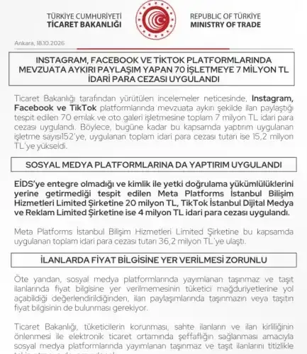 Ticaret Bakanlığı, sosyal medyada sahte ilanlara yönelik denetimlerini artırdı. - Fotoğraf 1
