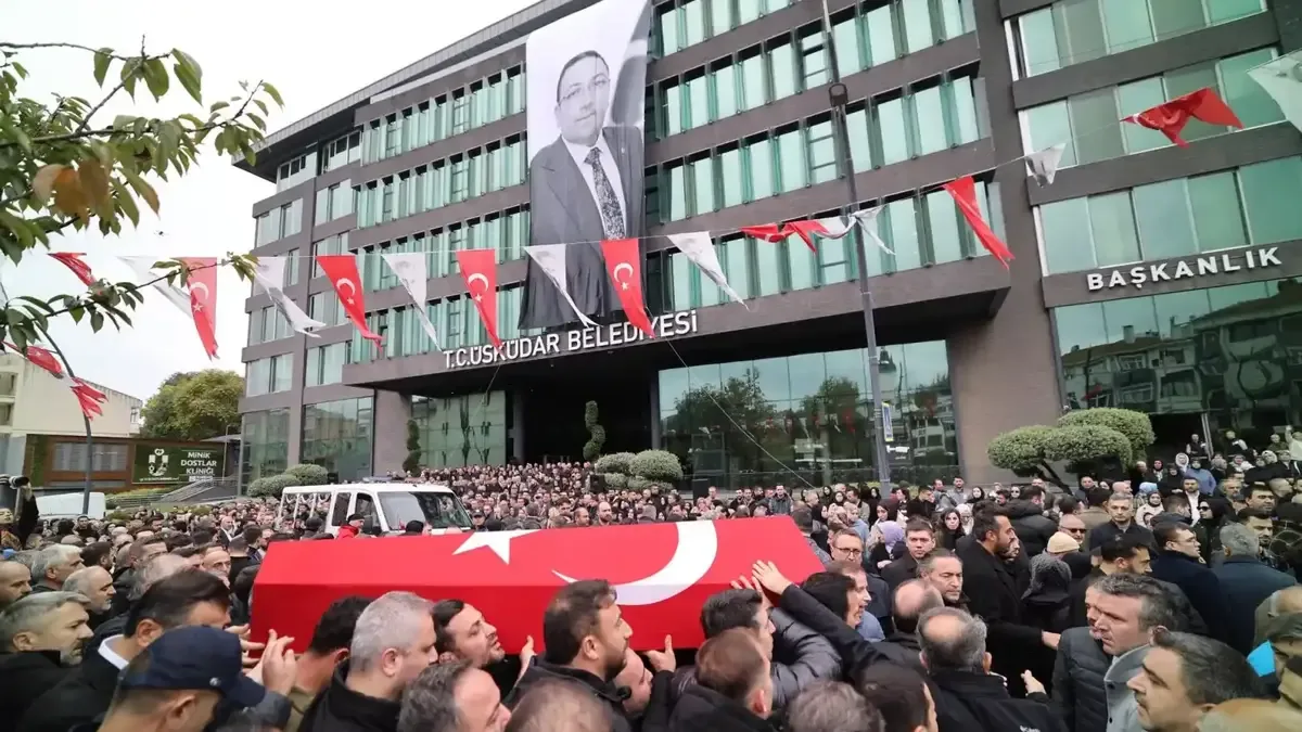 Dündar Ziya Gültekin için düzenlenen veda töreninden bir kare.