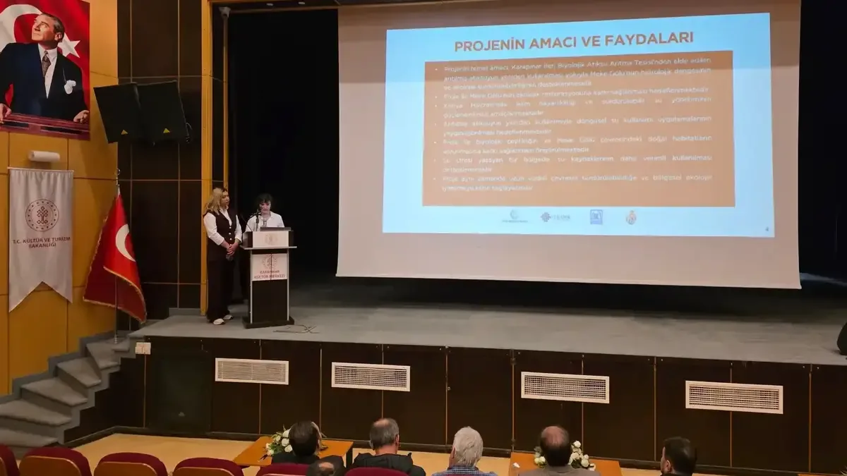 Meke Gölü ekolojik restorasyon toplantısından bir görüntü.