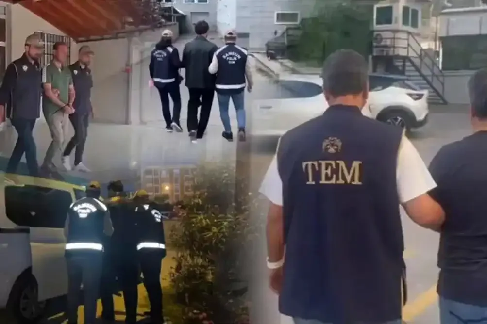 FETÖ operasyonu sırasında yapılan gözaltılar.