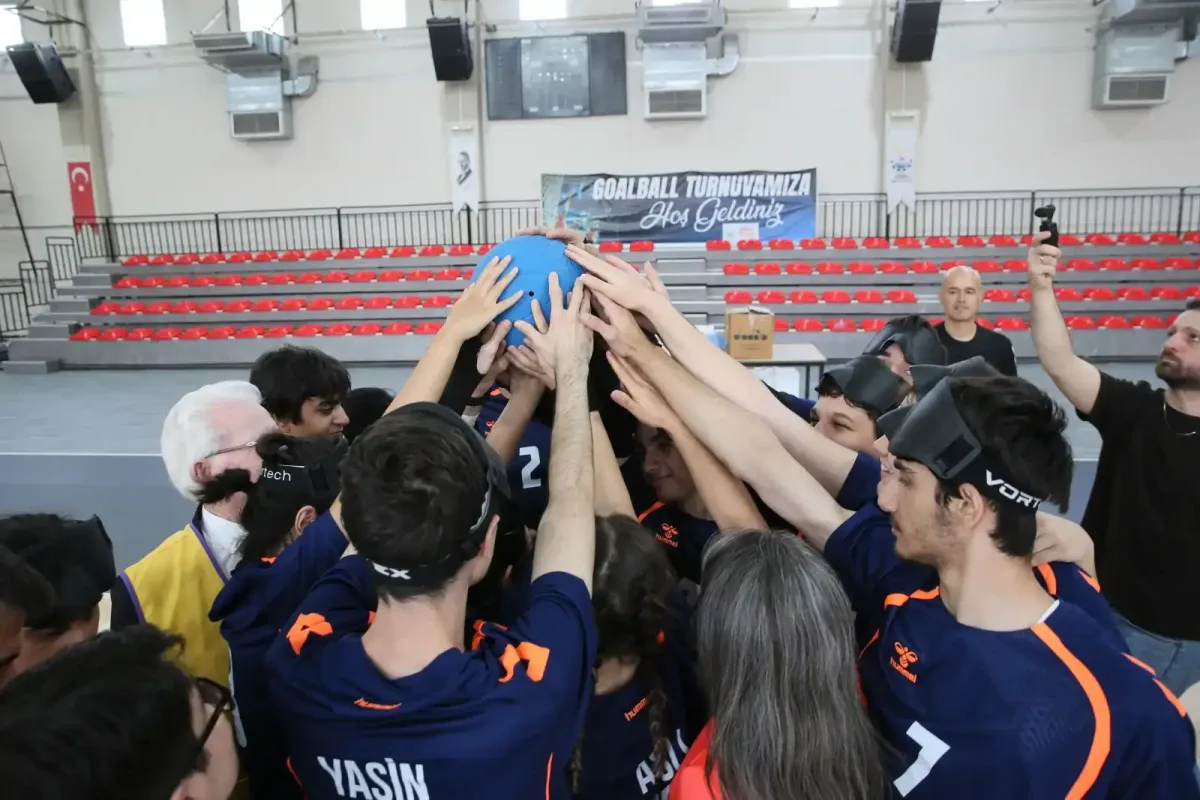 5. Geleneksel Goalball Turnuvası'ndan bir görüntü.