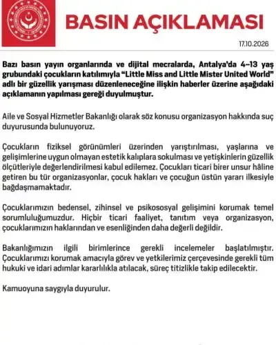 Bakanlık çocuk güzellik yarışmasına suç duyurusu - Detay Görsel 1