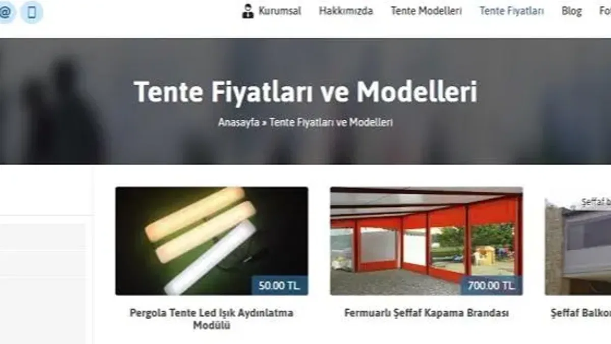 Tente Çeşitleri: Motorlu ve Manuel Tente Modelleri Hakkında Bilmedikleriniz