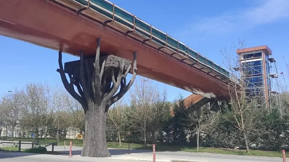 Ormanya yaya üstgeçidi tamamlanıyor