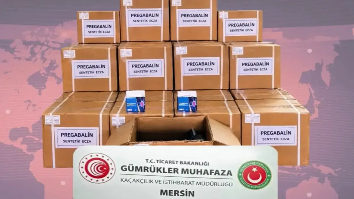 Mersin'de tonlarca kaçak pregabalin ele geçirildi