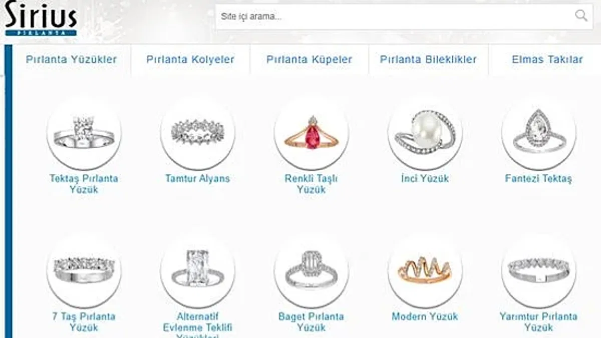 Göz Alıcı Renkli Taşlı Pırlanta Yüzük Fiyatları Siriuspirlanta.com'da!