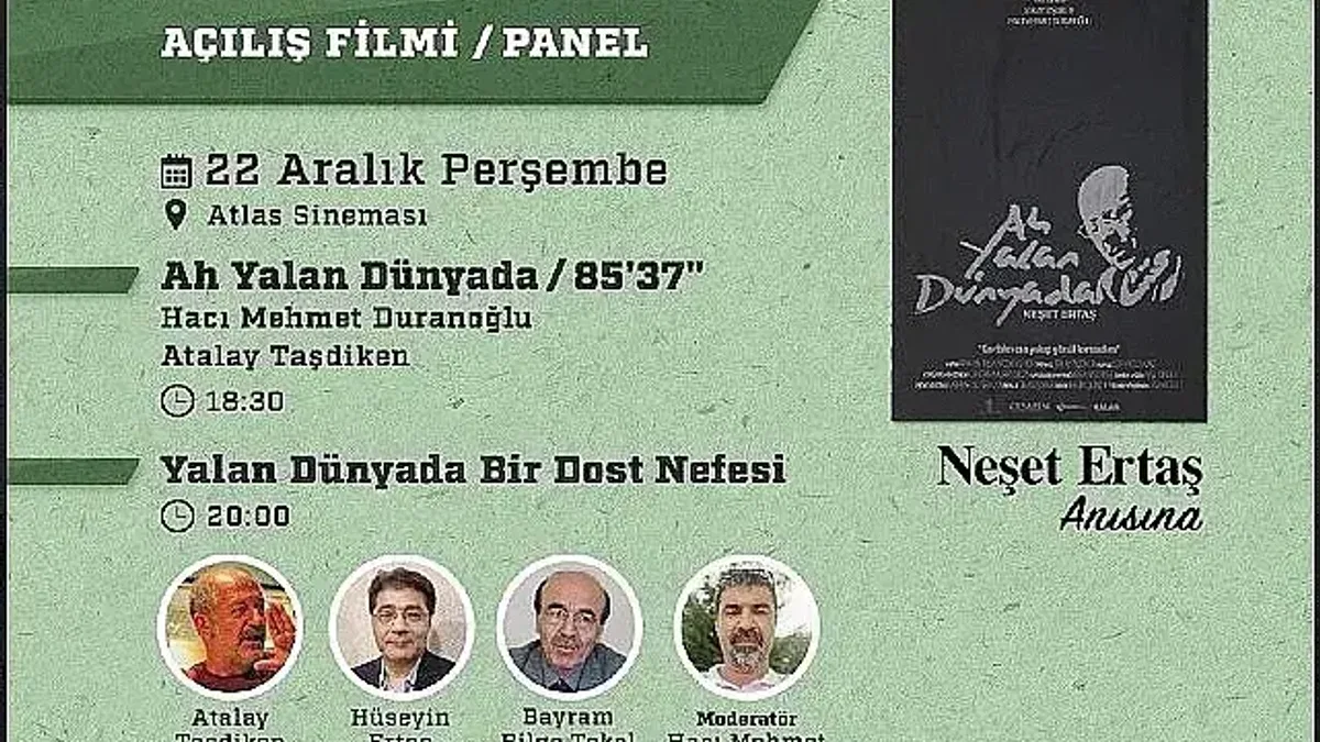 Kızılay Dostluk Kısa Film Festivali 'Neşet Ertaş' ile açılıyor