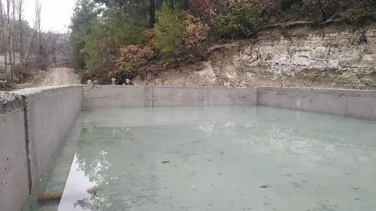 Manisa Demirci'de 100 ton kapasiteli yeni sulama havuzu