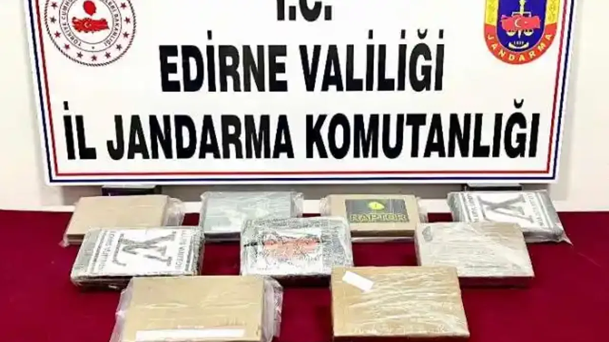 Edirne'de 10 kilo kokain ele geçirildi