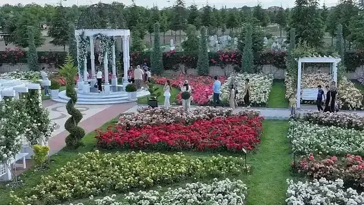 Karatay’da 190 çeşit gül ziyaretçilere görsel şölen sunuyor