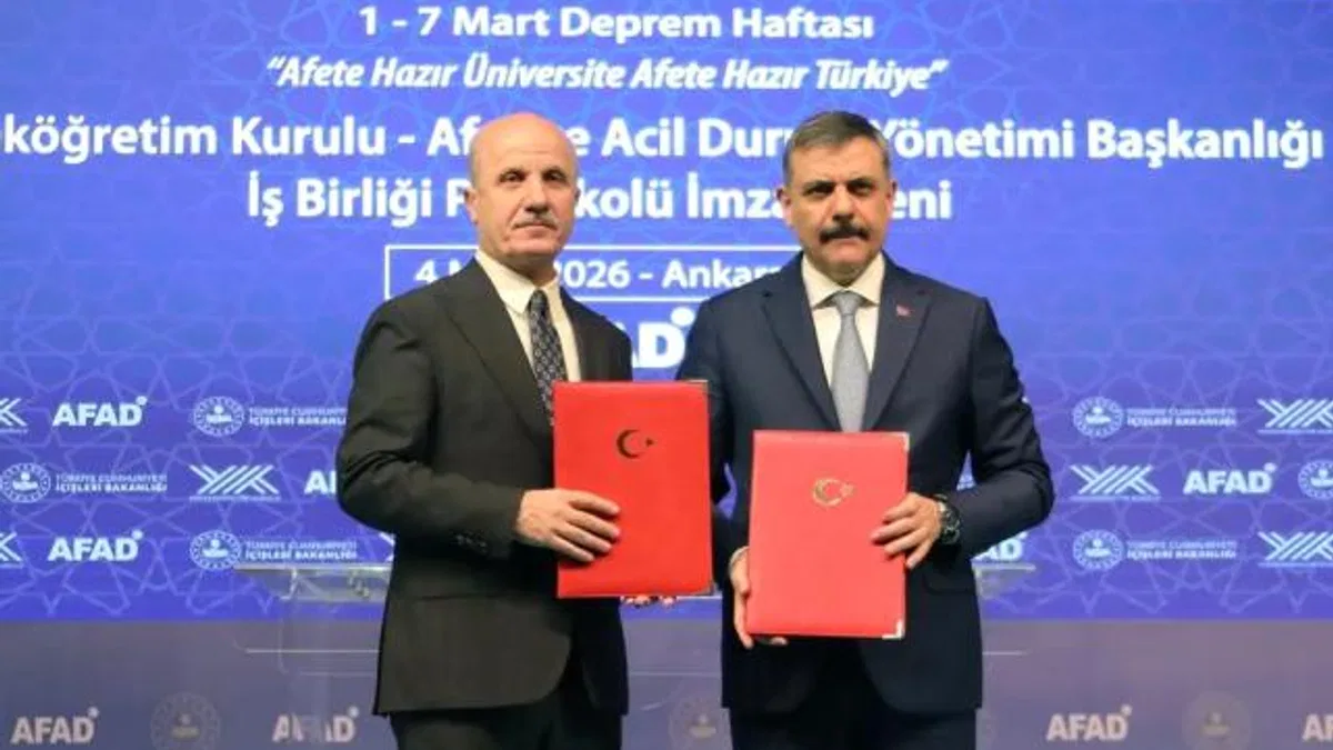 YÖK ve AFAD'dan 'Afete Hazır Üniversite' protokolü
