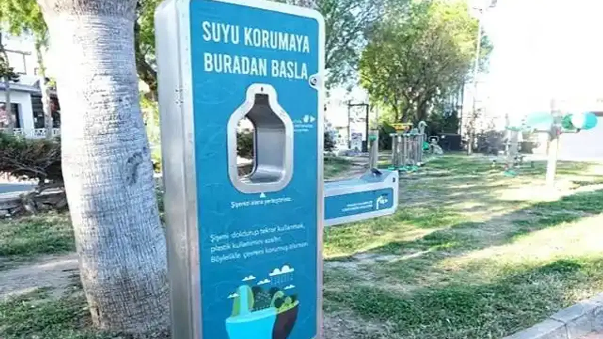 Bodrum Belediyesi tarafından ilçede bulunan parklara yeni nesil su sebilleri konuluyor