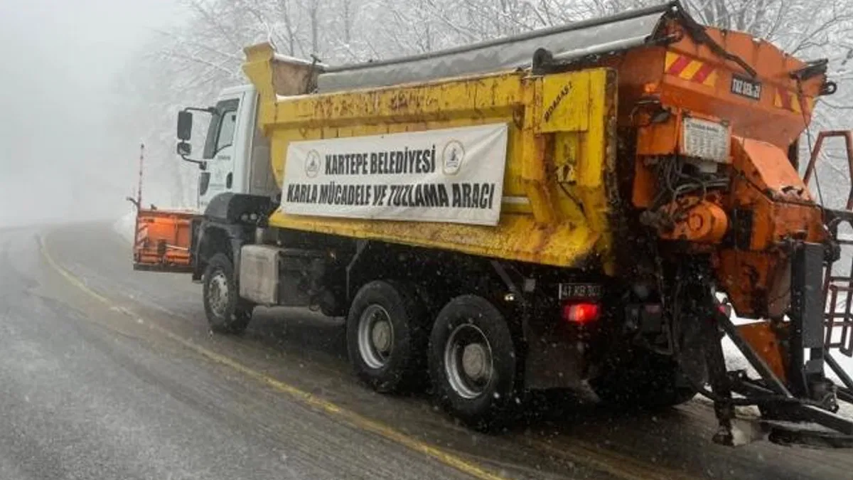 Kartepe’de Kar Mesaisi