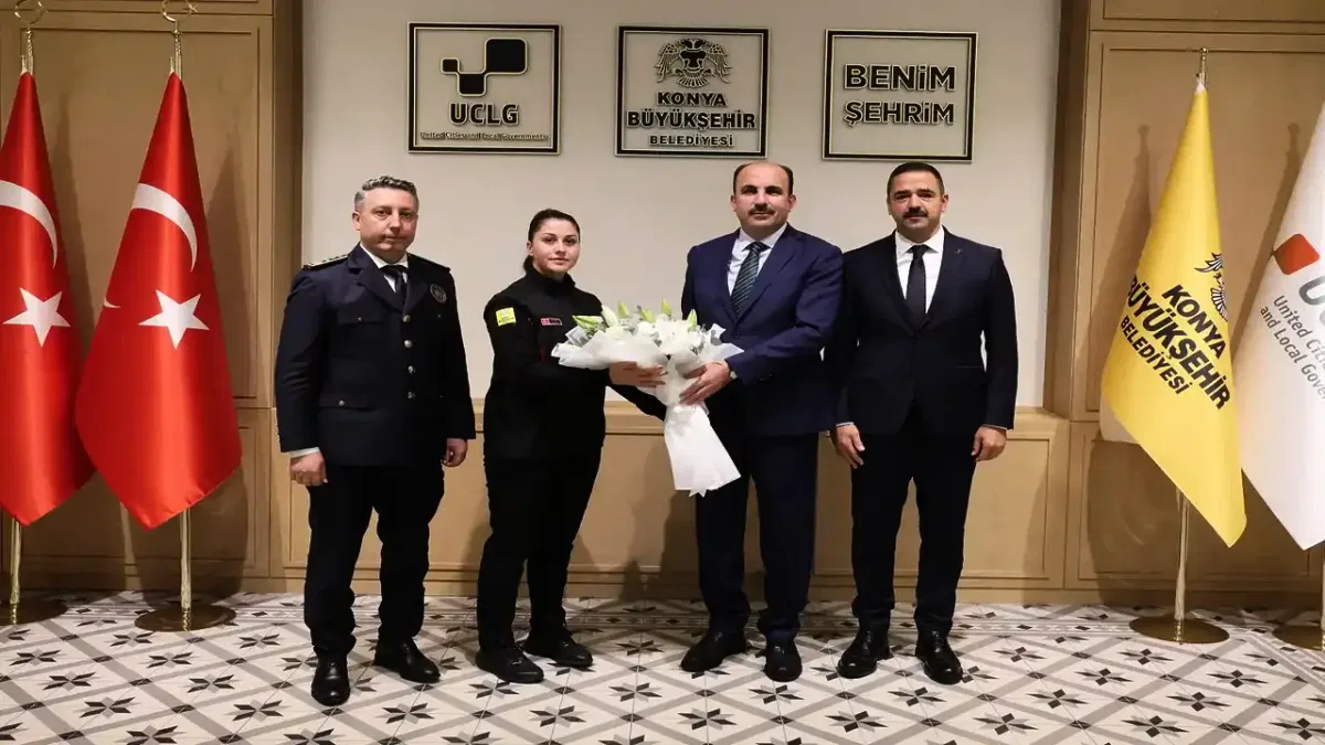 Konya İtfaiyesi'nden Başkan Altay'a anlamlı ziyaret