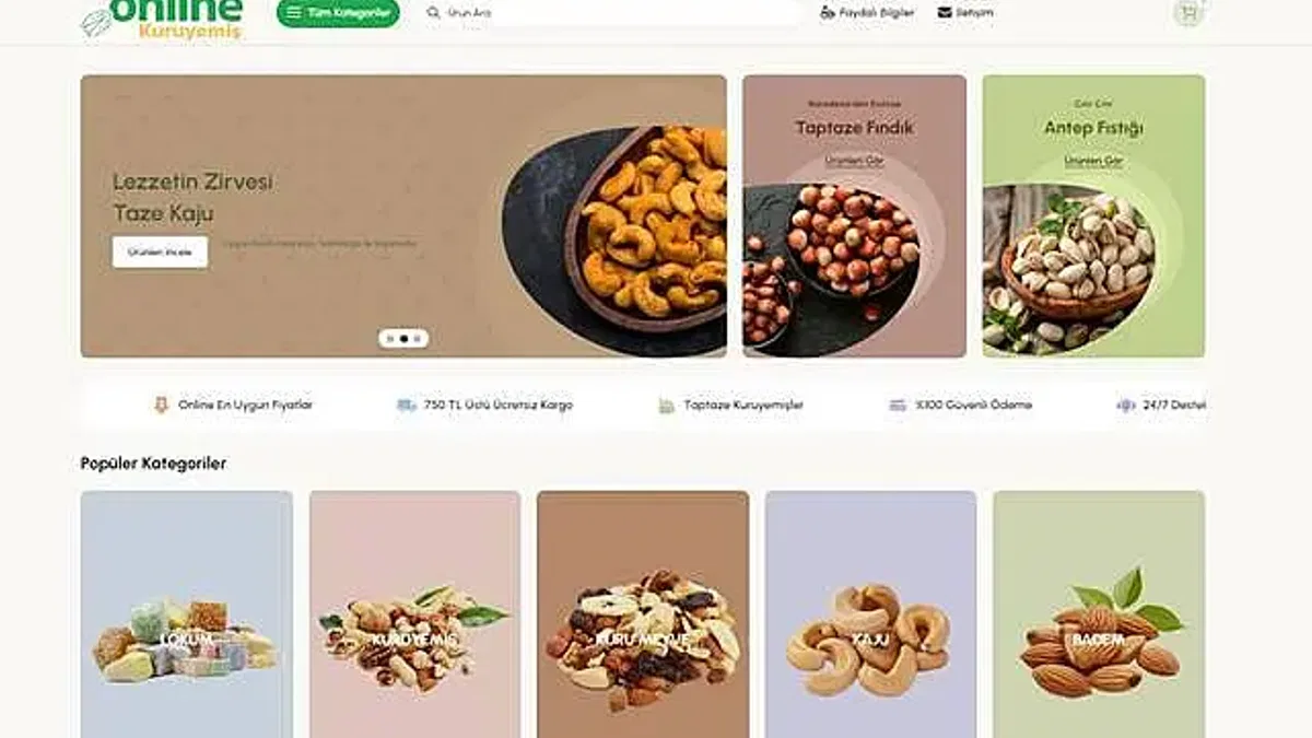 Türkiye'nin En İyi Online Kuruyemiş Sipariş Sitesi: Taptaze Kuruyemişleri Uygun Fiyatlarla Satın Alın