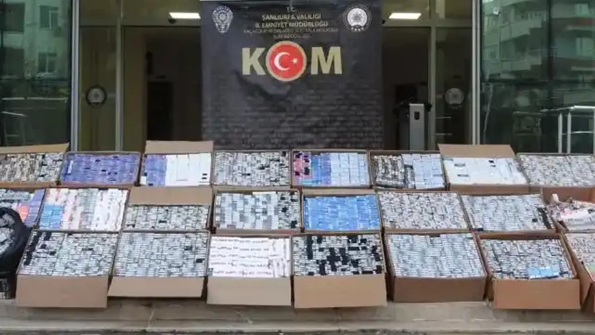 Şanlıurfa'da 2,5 milyon liralık kaçak sigara operasyonu