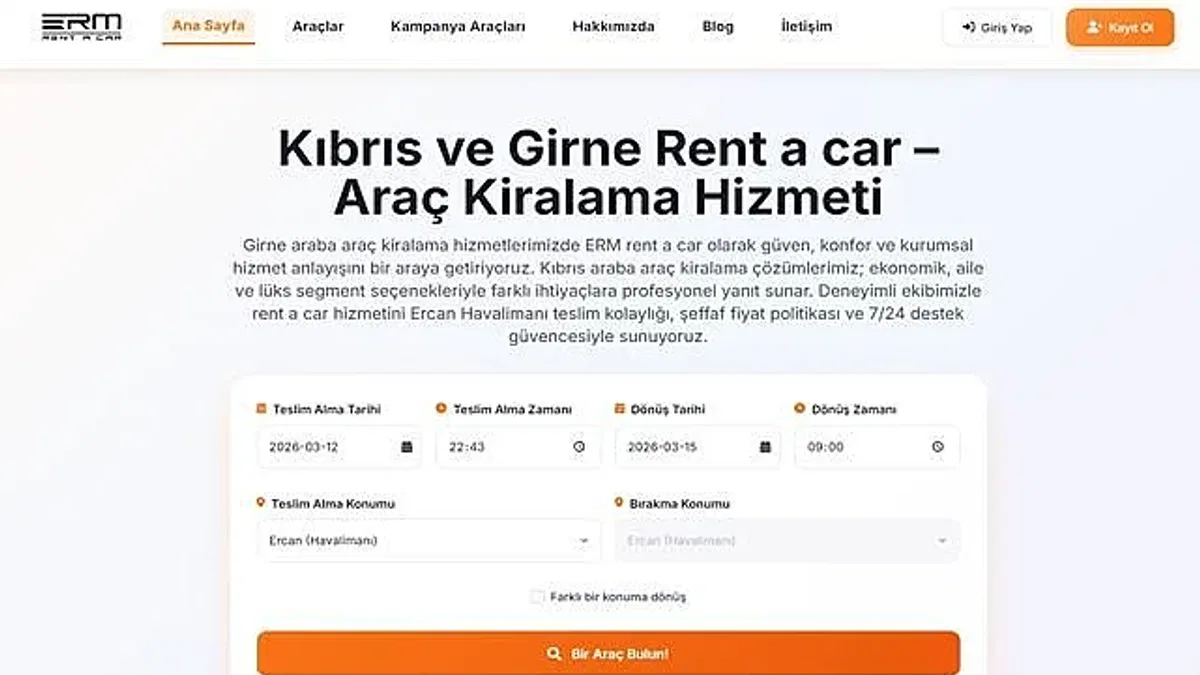 ERM Rent A Car ile Kıbrıs’ta Konforlu Araç Kiralama Deneyimi