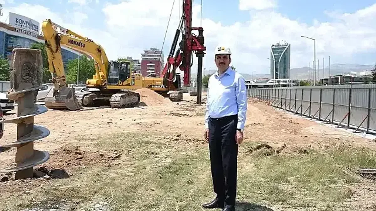 Konya'da büyükşehir alt yapı yatırımlarını sürdürüyor