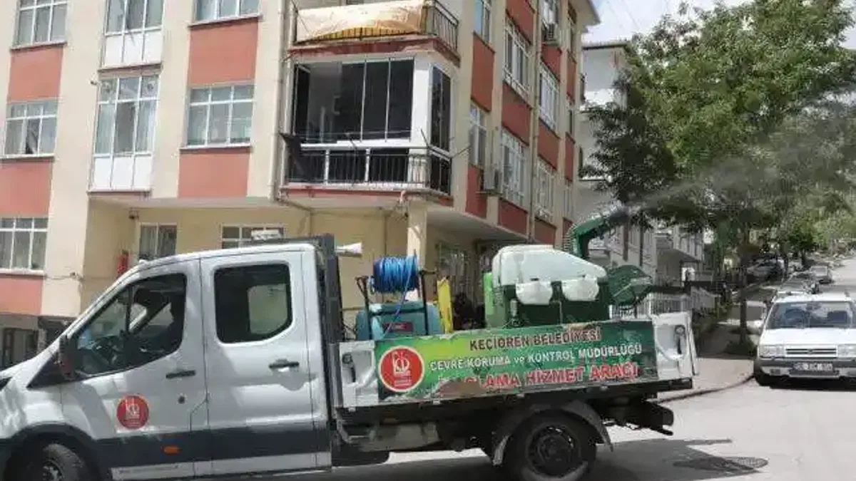 Ankara Keçiören'de çevre ilaçlanıyor