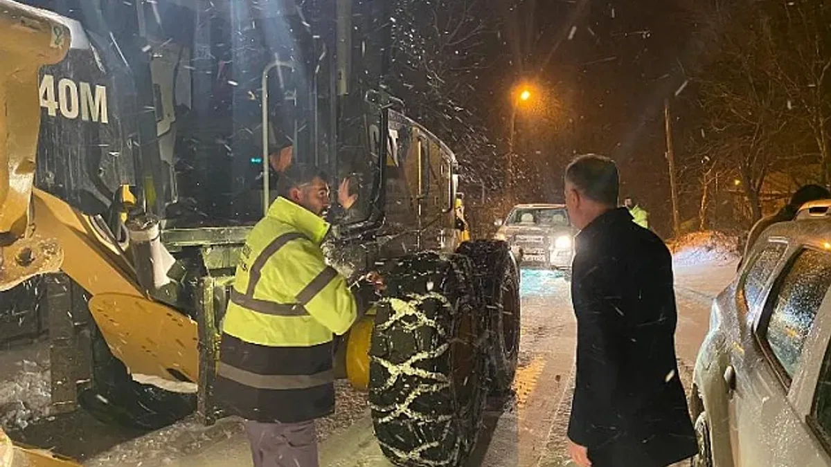 İnegöl kar sınavında tam not aldı