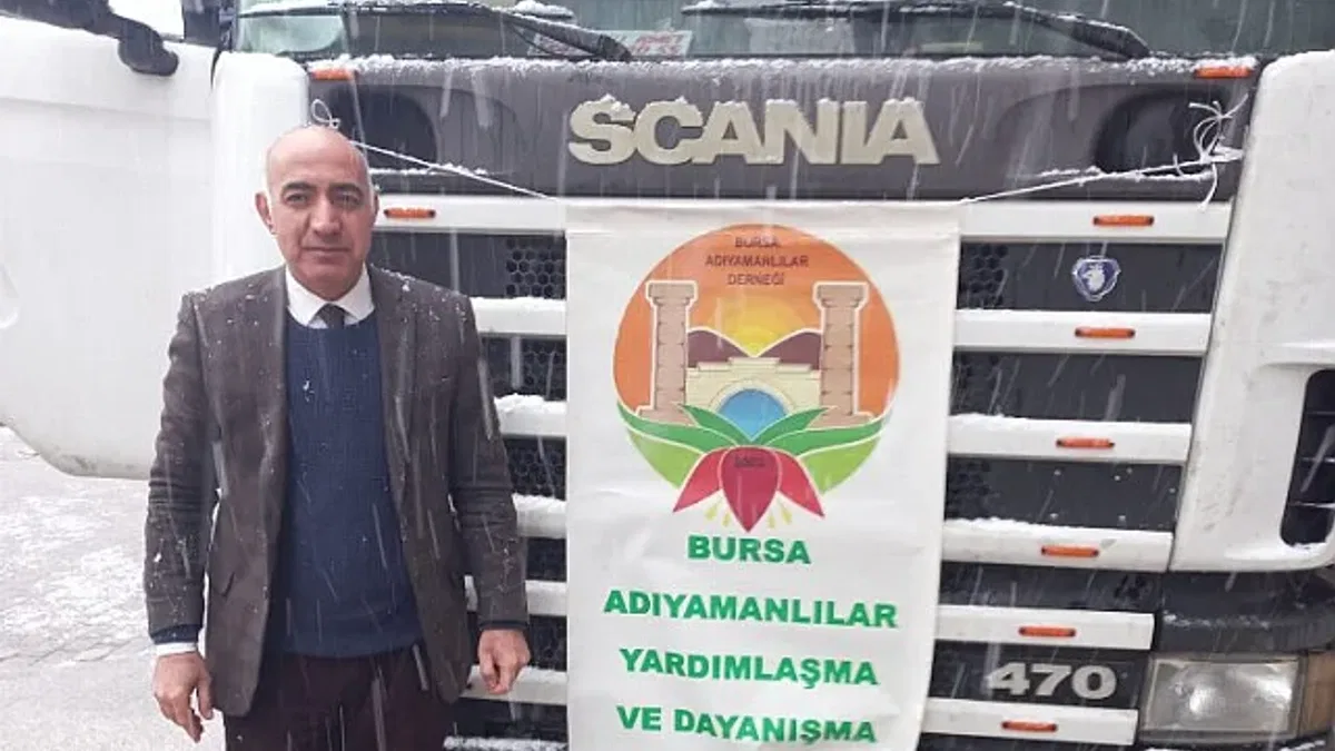 Bursa'dan Adıyaman'a yardım köprüsü