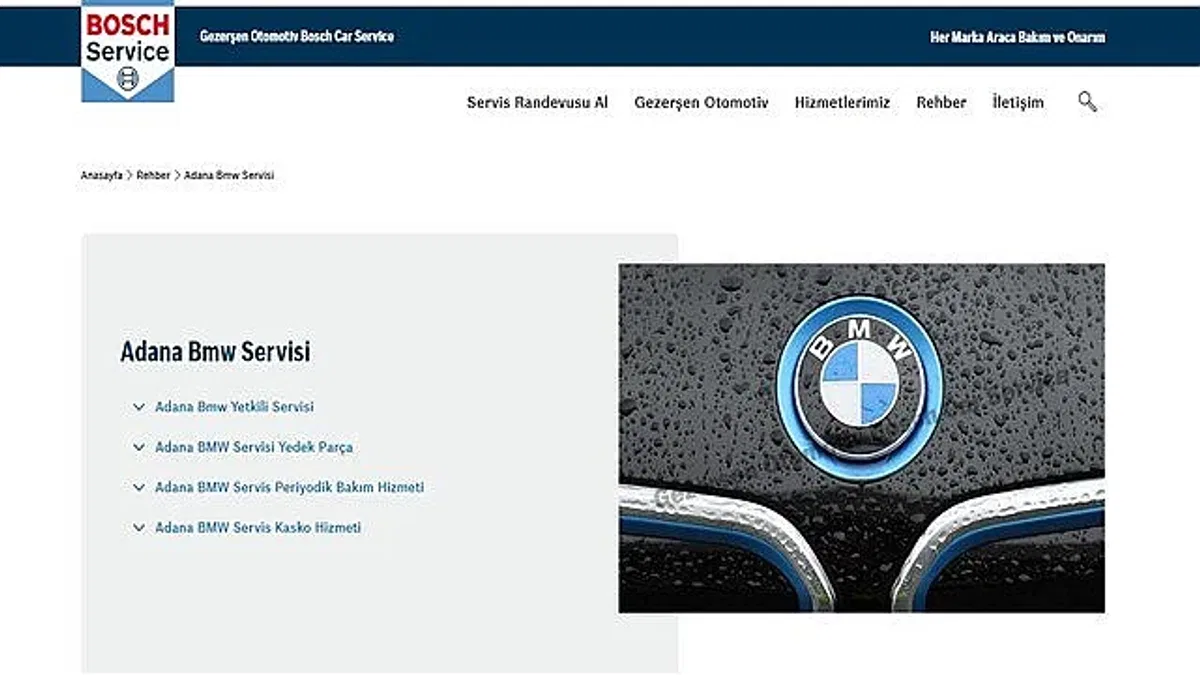 BMW Araçlara Özel Bakım Adana BMW Servisinde