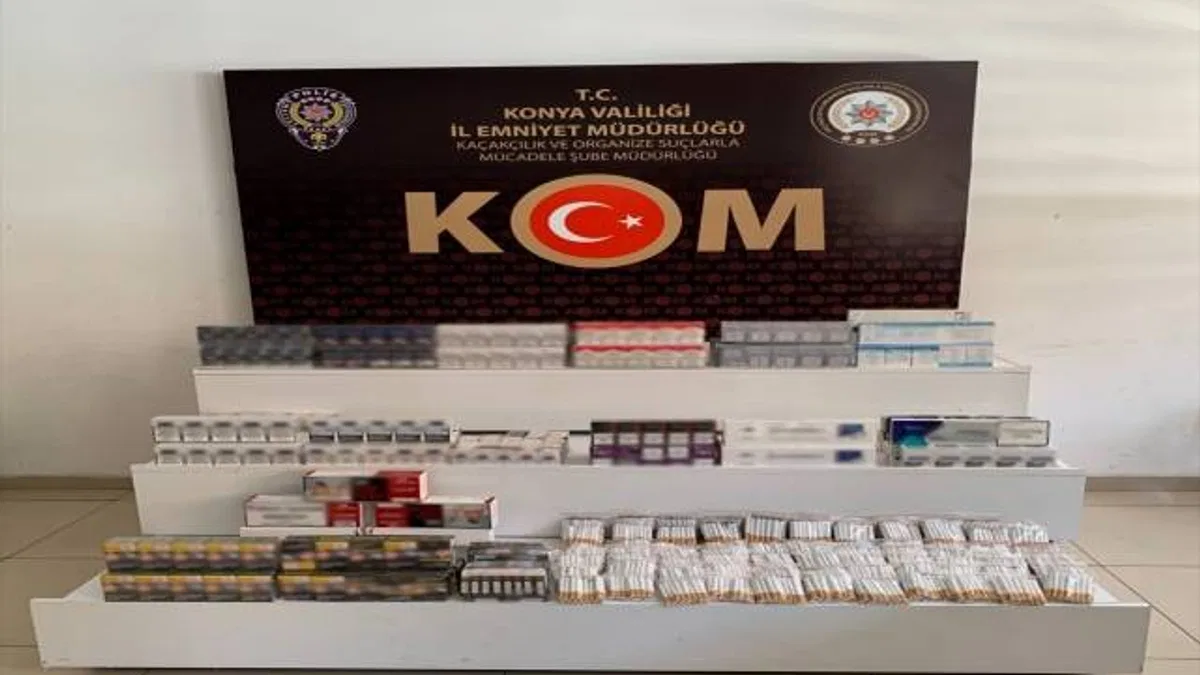 Konya'da 1030 paket gümrük kaçağı sigara ele geçirildi
