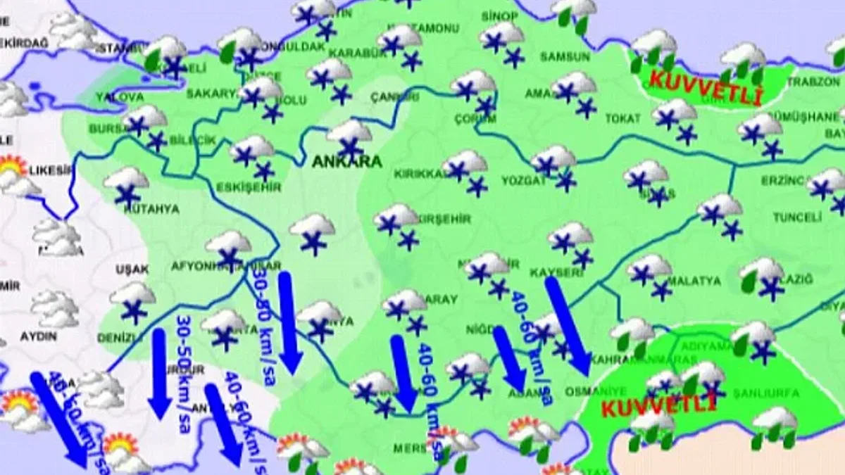 Ege ve Marmara kıyıları hariç kar uyarısı