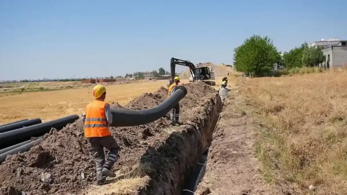 Diyarbakır Bağıvar'a 3 kilometrelik yeni kanalizasyon hattı
