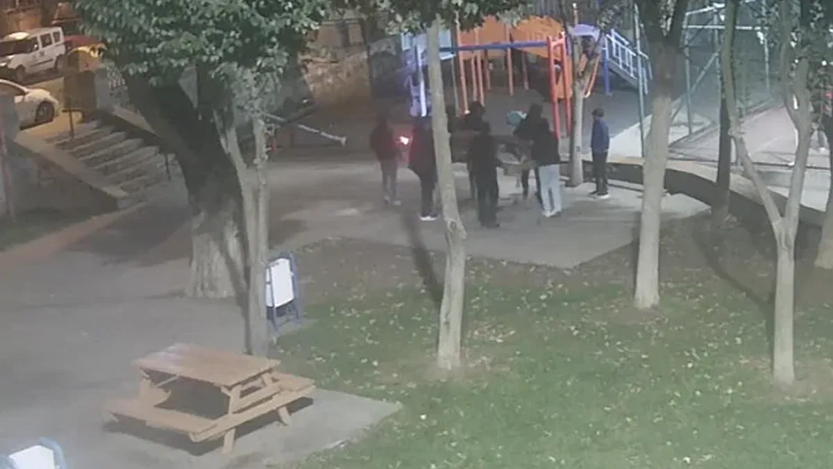 İstanbul Eyüpsultan'daki parktan oturma ünitesi çalarken yakalandılar