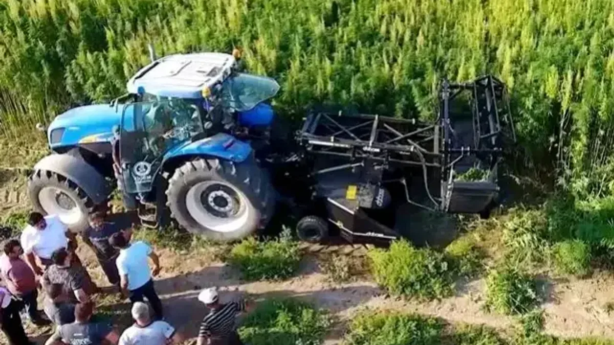 KTO Mesleki Eğitim Merkezi’nden kenevir hasat etme makinesi