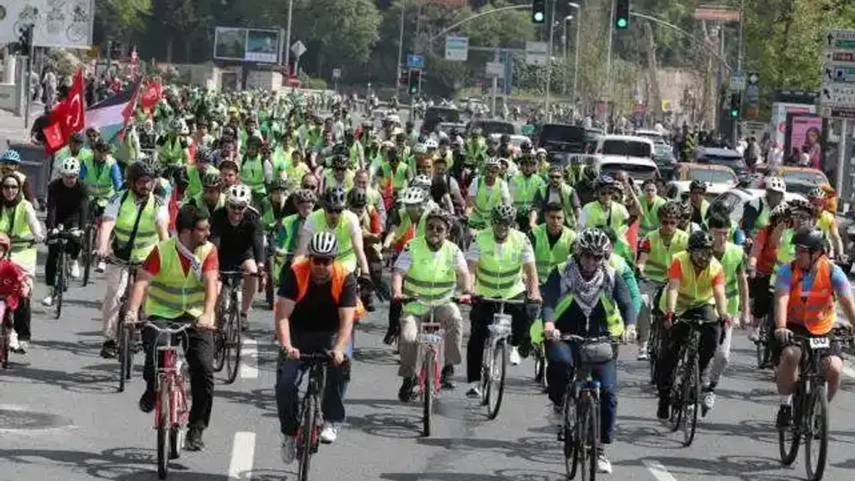 Gazze için pedal çevirdiler