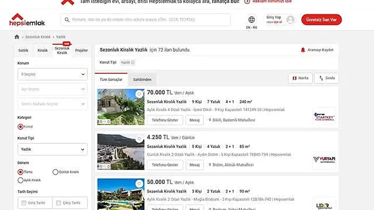 Sezonluk Kiralık Yazlık Rehberi: Tatilinizi Planlarken Bilmeniz Gerekenler