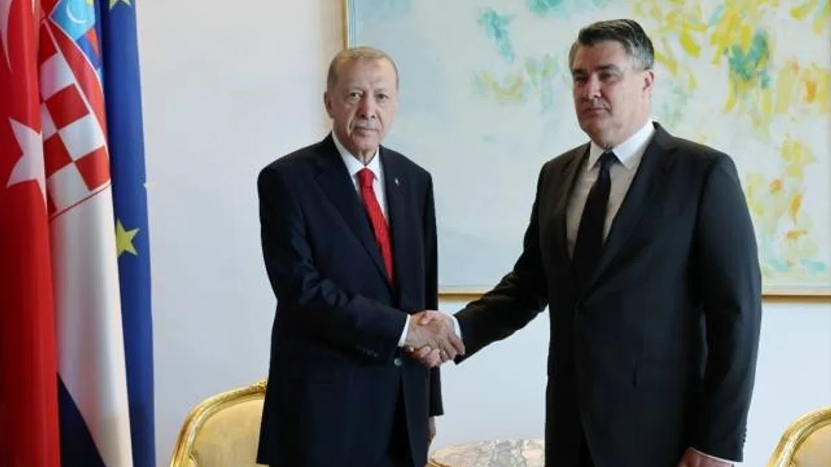 Cumhurbaşkanı Erdoğan, Hırvatistan Cumhurbaşkanı Milanovic'le görüştü