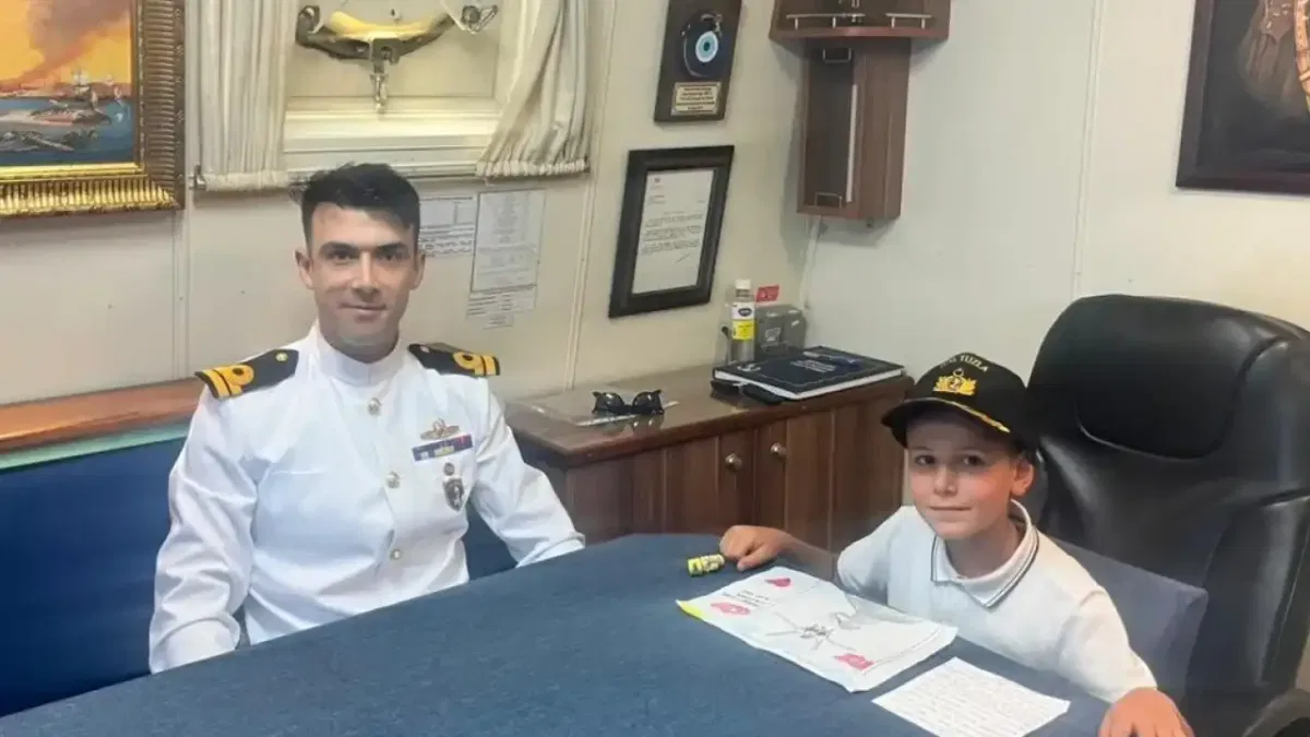 Ordu’da TCG Tuzla’ya miniklerden duygu dolu mektuplar
