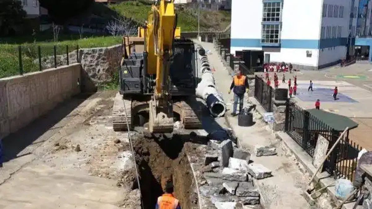 Trabzon Ortahisar’da altyapı seferberliği sürüyor