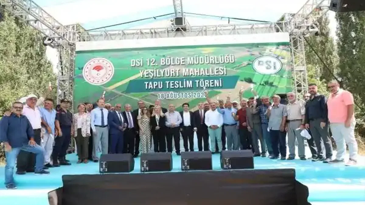 Develi'de  arazi toplulaştırması tapu dağıtım töreni yapıldı